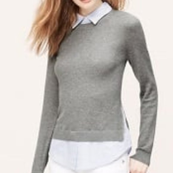 LOFT Tops - LOFT | Collared Sweater (L)